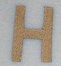 Paper Shape letter H