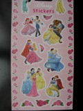 fra0871 Disney Princess Glitter stickers 8 stuks en bloemetjes