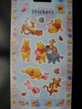 fra0874 Winnie the Pooh Glitter stickers klein / groot