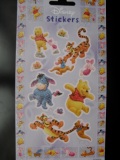 fra0875 Winnie the Pooh Glitter stickers klein / groot