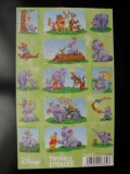 fra369 Winnie the Pooh Glitter stickers klein / groot