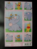 fra370 Winnie the Pooh Glitter stickers klein / groot Lollifant