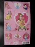 fra402 Disney Princess Glitter stickers 9 stuks