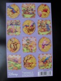 fra876 Winnie the Pooh Glitter stickers 12 stuks