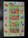 fra877 Winnie the Pooh Glitter stickers klein / groot