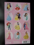 fra878 Disney Princess Glitter stickers 12 stuks