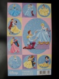 fra879 Disney Princess Glitter stickers 9 stuks