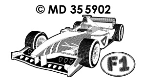 MD355902 Race-auto's transparant/zilver