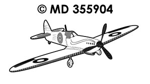 MD355904 Vliegtuigen transparant/zilver