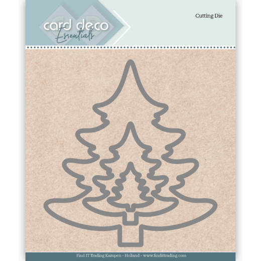 Card Deco Essentials CDECD0026 Snijmal Kerstbomen