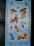 fra0292 Winnie the Pooh Glitter stickers klein / groot