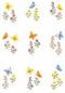 Perga papier/vellum bloemen/vlinders 61772
