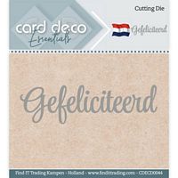 Card Deco Essentials CDECD0044 Snijmal Gefeliciteerd
