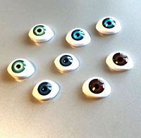 Poppen ogen ovaal 20 mm iris 11 mm kleur blauw nog 3 leverbaar