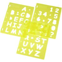 Shape Template 4885 alfabet & cijfers vormen 3 stuks