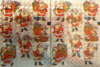 Holografische stickers 10 X 15 cm Kerstman no 32 knip - Klik op de afbeelding om het venster te sluiten