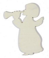 Spiegel kunststof figuur klein engel met trompet OP=OP